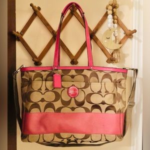 Authentic Pink COACH Diaper Bag